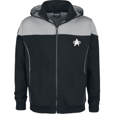 Star Trek Vest met capuchon - Picard - S tot 3XL - voor Mannen - zwart-grijs