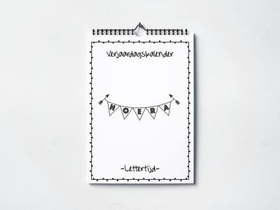 Verjaardagskalender Vlaggetjes | Lettertijd