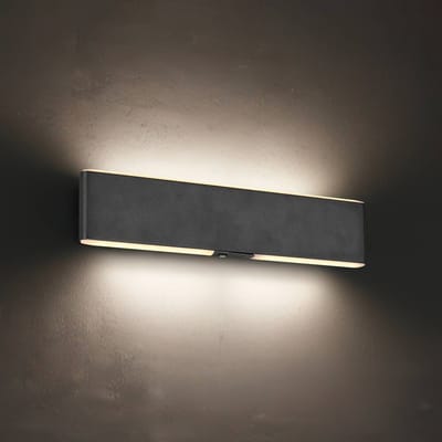 Trio Lighting LED wandlamp op batterijen Conchita, breedte 32 cm, zwart, metaal