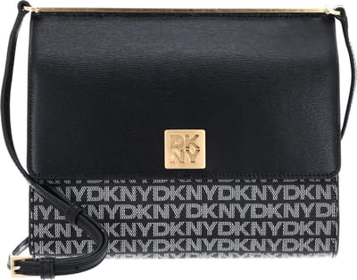 DKNY Schoudertas Mona MD Flap Crossbody Bag BK Logo - BK Zwart