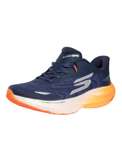 Skechers Performance GO RUN Ride 12 Textiel Heren Navy/Oranje Sneakers