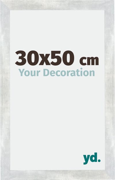 Your Decoration - Fotolijst 30x50 cm - MDF - Zilver Glanzend Vintage - Mura