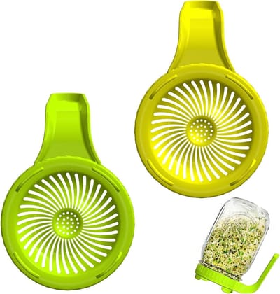 Spruitzaaddeksel van plastic voor 86 mm glazen pot, met handvat voor optimale kieming en bescherming