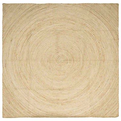 vidaXL - Gebied - Tapijt - Wit - 240 - x - 240 - cm - Jute