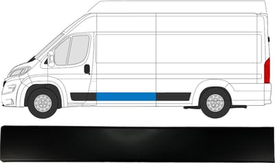 Zijlijst sierlijst voor Fiat Ducato 2018- / Links