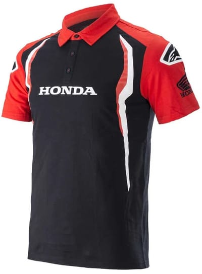 Alpinestars Honda Korte Mouw Poloshirt Rood,Zwart S Man