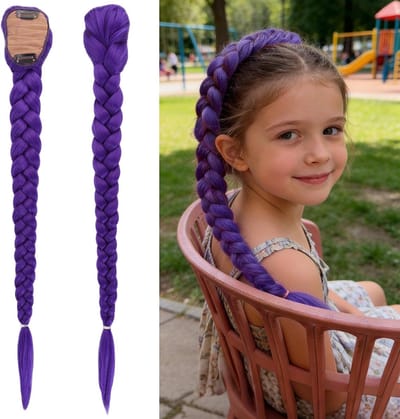 Paarse Hair Extensions Clip In van 65 cm | Synthetische Staart voor Feesten, Cosplay en Dagelijks Gebruik | Perfect voor een Nieuwe Look en Haarstyling
