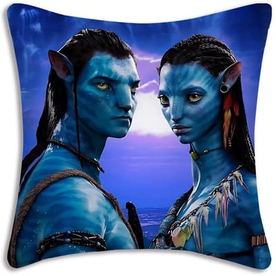 Avatar Water Weg Kussenhoezen Cartoon Sofa Decoratief Huis Dubbelzijdig Bedrukt Kort Pluche Schattige Kussenhoes Linen 18*18(CM)-1Pcs