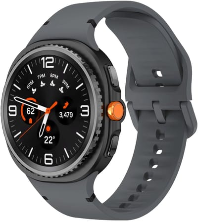 Strap-it Siliconen bandje met gespsluiting geschikt voor Samsung Galaxy Watch 9 (40/44mm) / Watch 8 (40/44mm) / 8 Classic (46mm) - donkergrijs