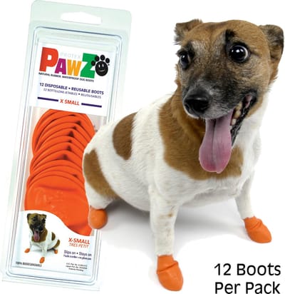 PawZ Pawz hondenschoenen, XS, 5,1 cm, oranje 12 stuks