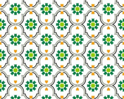 RETRO BEHANG - Geel Grijs Groen - AS Creation COZZ