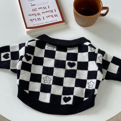 Huisdier Dambord Trui Kleding Hond Kat Bulldog Onderkant Jas Dikke Hond Trui Schnauzer Kitten Winter Trui Puppy Kleding M