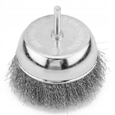 GRAPHITE Staal Draadborstel 100mm met 6mm Schacht - 4500 RPM
