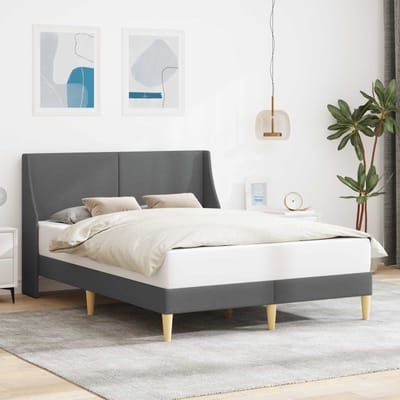 vidaXL - Bedframe - Effen - met - hoofdeinde - verbindingplaat