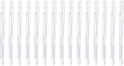 Set van 15 Witte Gelpennen 0.8 mm - Sneldrogende Acrylpennen voor Zwart Papier, Tekenen en Markeren