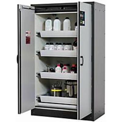 Veiligheidskast type 30 asecos Q-CLASSIC-30, scharnierende deuren, voorzijde lichtgrijs, B 1164 x D 620 x H 1947 mm