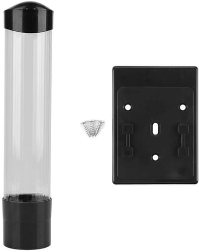 Dailygoods- Bekerdispenser Handig met Druk op de Knop - Opbergorganizer voor 60-80 Kopjes - Duurzaam ABS/PC - Milieuvriendelijk - Eenvoudige Installatie - Bekerhouder