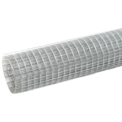 vidaXL Kippengaas 25x0,5 m gegalvaniseerd staal zilverkleurig