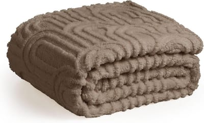 Extra Zachte Microvezel Pluizige Deken Bruin 150 x 200 CM voor Bank en Bed