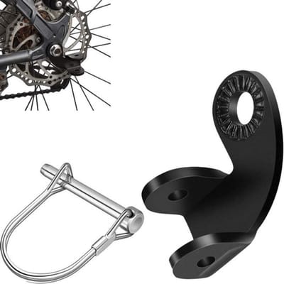 2 stuks - Fietskaradapter - Koolstofstalen connector - Geschikt voor fietsen, vrachtkarren, kinderkarren en huisdierentransporters - 58,5×57×30mm - Zwart