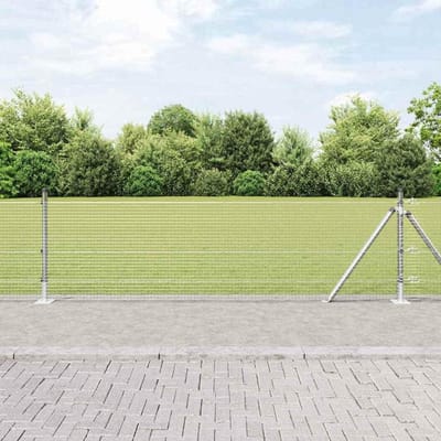 Hekpalen staal - Tuinpalen metaal - Omheining plaatsen - Weerbestendig poedercoating - 50 x 05 m - Zilver