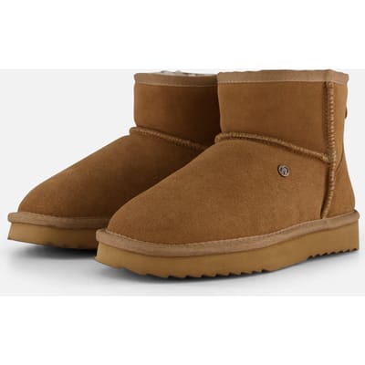 Warmbat - maat 38 - Wallyby Gevoerde boots cognac Suede - Dames