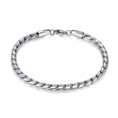 Twice As Nice Armband in edelstaal, palmier schakel 21cm