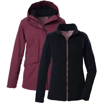 Dames 3-in-1 waterdichte jas met capuchon Killtec Kow 189