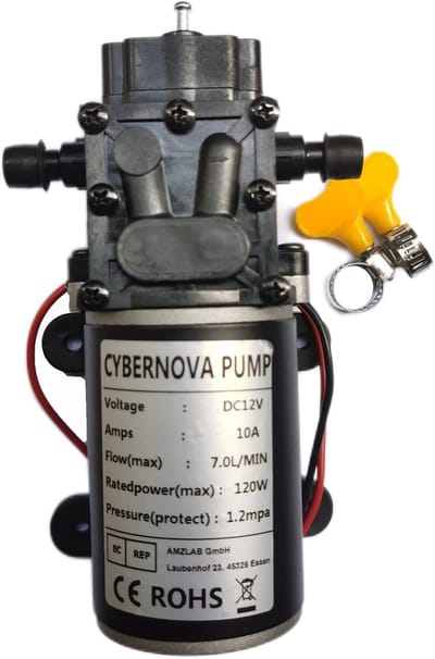 Hogedruk Waterpomp 12V voor Caravan, Boot, Tuin en Schoonmaak - Zelfaanzuigend