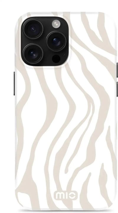 MIO by Mobilize Hoesje | Geschikt voor Apple iPhone 16 Pro | Compatibel met MagSafe / Qi2 | Hard Shell Back Cover | Sandy Zebra