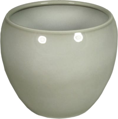Floran Plantenpot - licht grijs - glans - keramiek - 14 x 11 cm - plantenpotten binnen