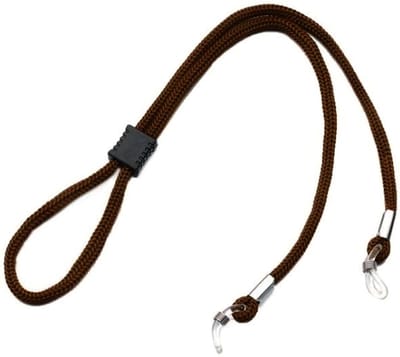 Fako Bijoux® - Nylon Brillenkoord Dik - Classic - 5mm - 66cm - Verstelbaar Brillenkoord - Brilband - Bruin