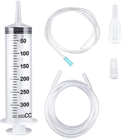 Herbruikbare Plastic Spuit voor Olie, Lijm en Experimenten - 350ml, Ideaal voor Huisdierenvoer en Industrie