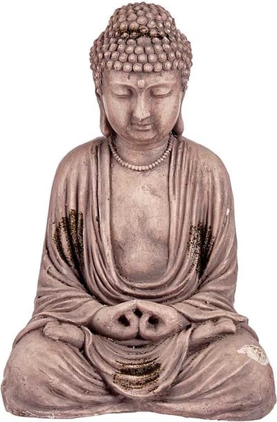 Decoratief tuinfiguur Boeddha Grijs Polyresin (22,5 x 40,5 x 27 cm)