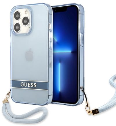 GUESS GUHCP13LHTSGSB iPhone 13 Pro / 13 6.1 "blue / blue hardcase Translucent Stap