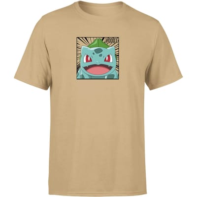 Pokémon Pokédex Bulbasaur #0001 Men's T-Shirt - Tan - M