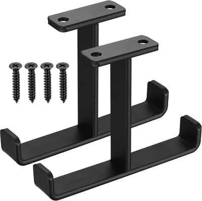 Thijox - Plafondhaken Set van 2 voor Garage, Zware Belasting, Hoogwaardig Massief Ijzer, Draagvermogen tot 25 kg, Ideaal voor Fietsen, Dekens, Gereeds