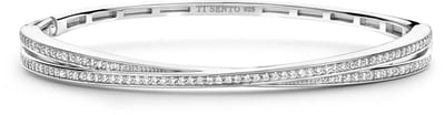 TI SENTO Dames Armband - 925 zilver - Zirconia wit - Maat S - 23072ZI