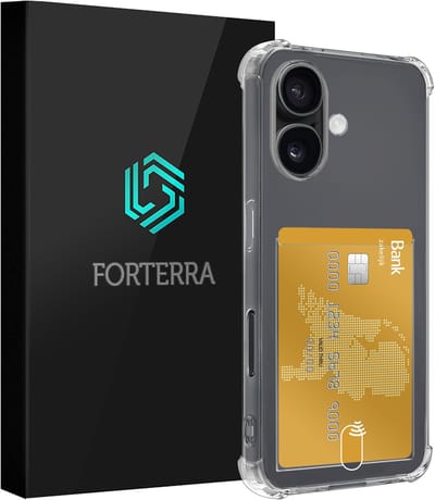 Hoesje Geschikt voor Apple iPhone 17 - Met Pashouder en Kaarthouder - Telefoon Hoes Shockproof - Siliconen Case - Shock Proof - Back Cover - Pasjes Houder - Transparant