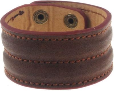 Behave - brede armband van imitatieleer - vintage look - unisex stijl