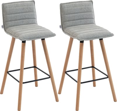 HOMCOM-Barkruk-Polyester-48x48x99,5cm-Grijs