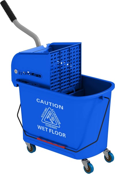 HOMCOM-Putzwagen-Kunststoff-60L x 27B x 70,5H cm-Blau