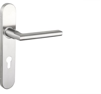Lavuzo deurkruk Teramo RVS met afgerond schild PC72 | Per set | Deurklink met schild