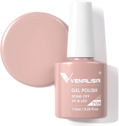Venalisa UV Gellak Nude - 7.5 ml - 708 - Gellak Naturel - Gellak Beige - Gellak Nude Kleuren - Gellac Nude - Gellak French - Gellak French Pink - Gellak Kleuren - Venalisa Gellak - Gellak Nagellak