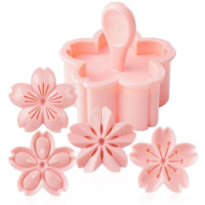 5 stks/set Cookies Mold Kersenbloesem Roze Biscuit Fondant Mold Cranberry Cookies Bloemvorm Druk Bloem Bakken Cutters roze