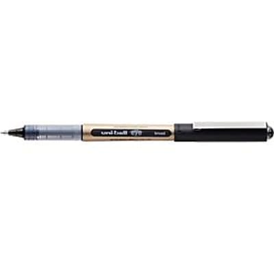 Rolkogel Uni-ball oog, onuitwisbaar, 12 stuks, 0,65 mm, zwart