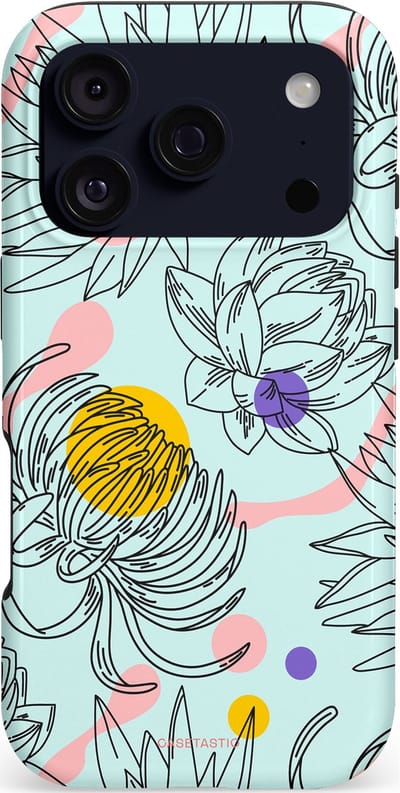 Casetastic hoesje geschikt voor Apple iPhone 17 Pro - MagSafe - Dubbellaagse bescherming - Wildschets - Fashion Case - Zilver Wit Saliegroen Lichtroze