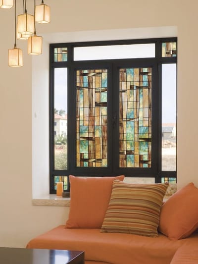 Raamfolie - Decoratief Glas - Privacy Creëren - Zonder Lijm - 61 x 91 cm - Gekleurd