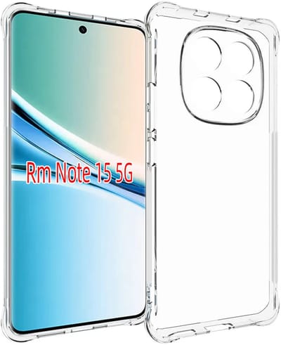 MobyDefend Hoesje - Geschikt voor Xiaomi Redmi Note 15 5G - Transparante Shockproof TPU Backcover - Verstevigde Hoeken - Volledig Doorzichtig
