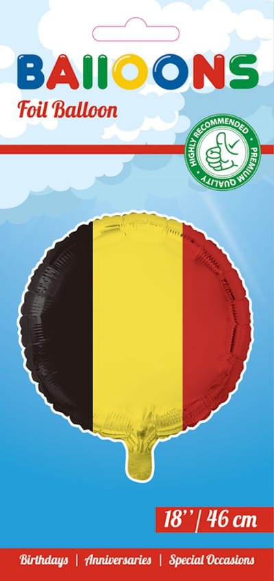 Folieballon België 18" 45cm - Feest Feestje Landen Helium Folie Ballon